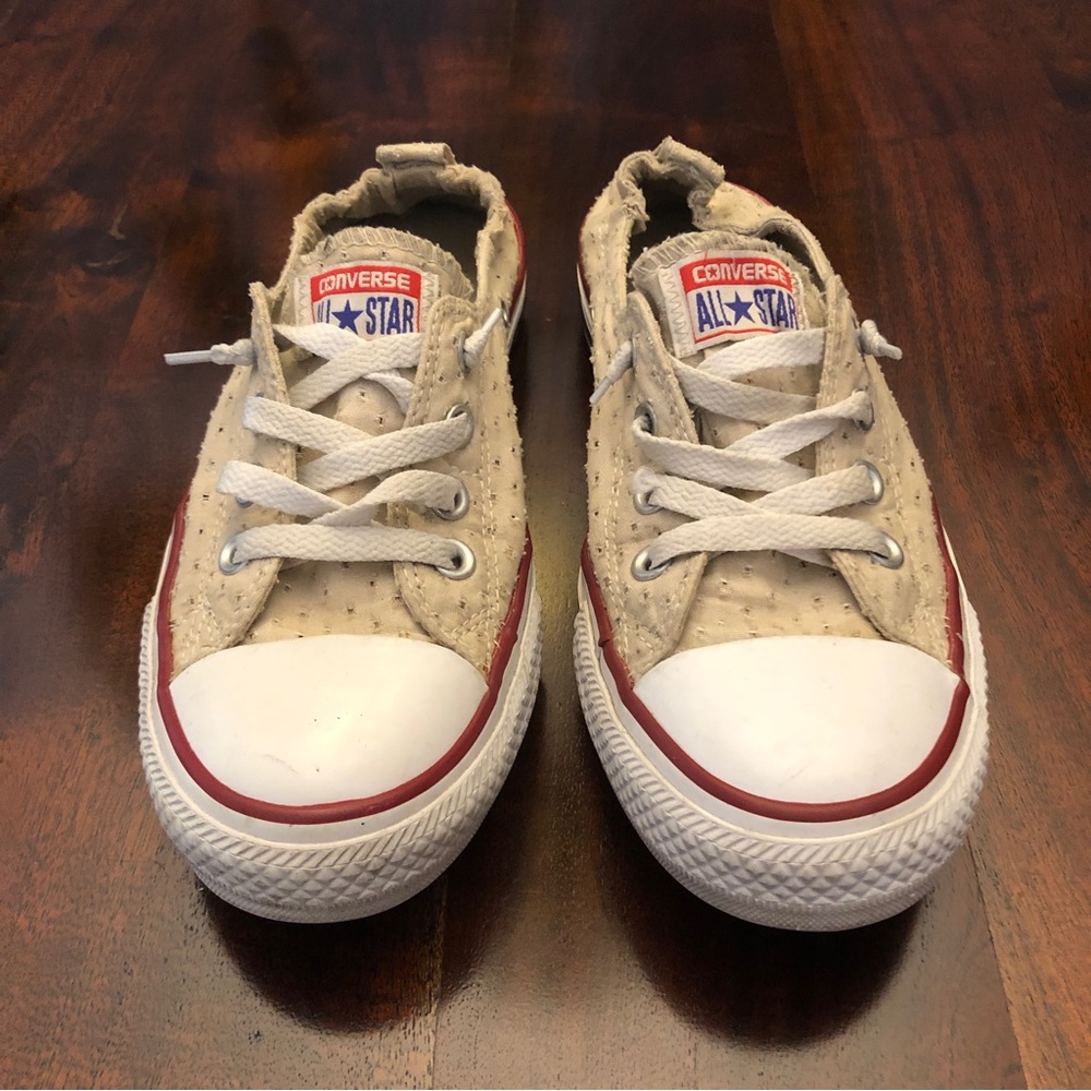 Converse Chuck Taylor, all star shoreline slip (slip-on perforated tan canvas)